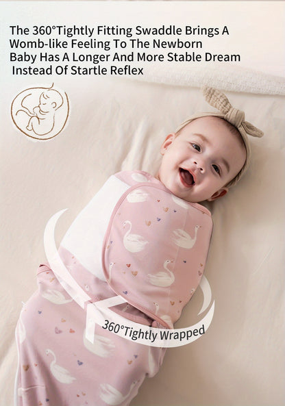 Baby Swaddle Sleeping With Zipper - Newborn Swaddle Sleeping , Suitable For Babies 0-4 Months Old. Features A Leg Zipper For Easy Diaper Changing; An Essential Item For Newborns.