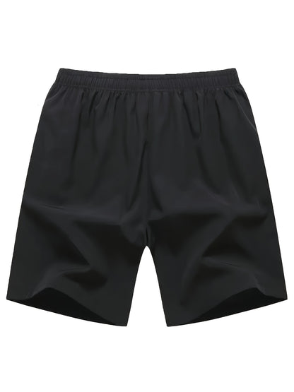 4pcs Men's Summer Sports Shorts, Made of Quick-drying, Lightweight and Breathable Fabric, with Reinforced Zipper Pockets and Drawstrings at the Waist. They Are Light, Comfortable, Casual and Loose, Suitable for Running, Fitness, Cycling, Basketbal