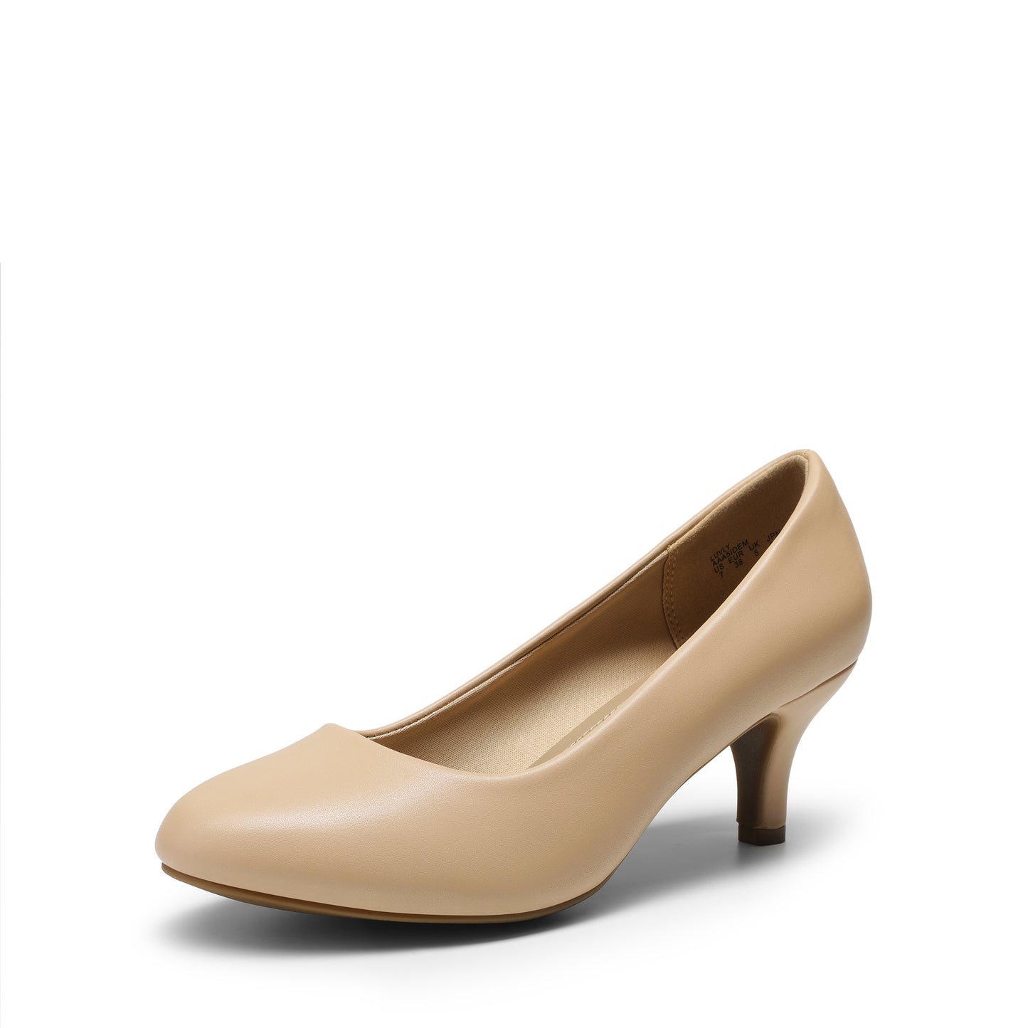Women's Bridal Wedding Party Low Heel Pump Shoes comfortable, Round Toe, Slip On, easy slip on style, close toe, low heel fasion shoes - Latex padded insole for added comfort