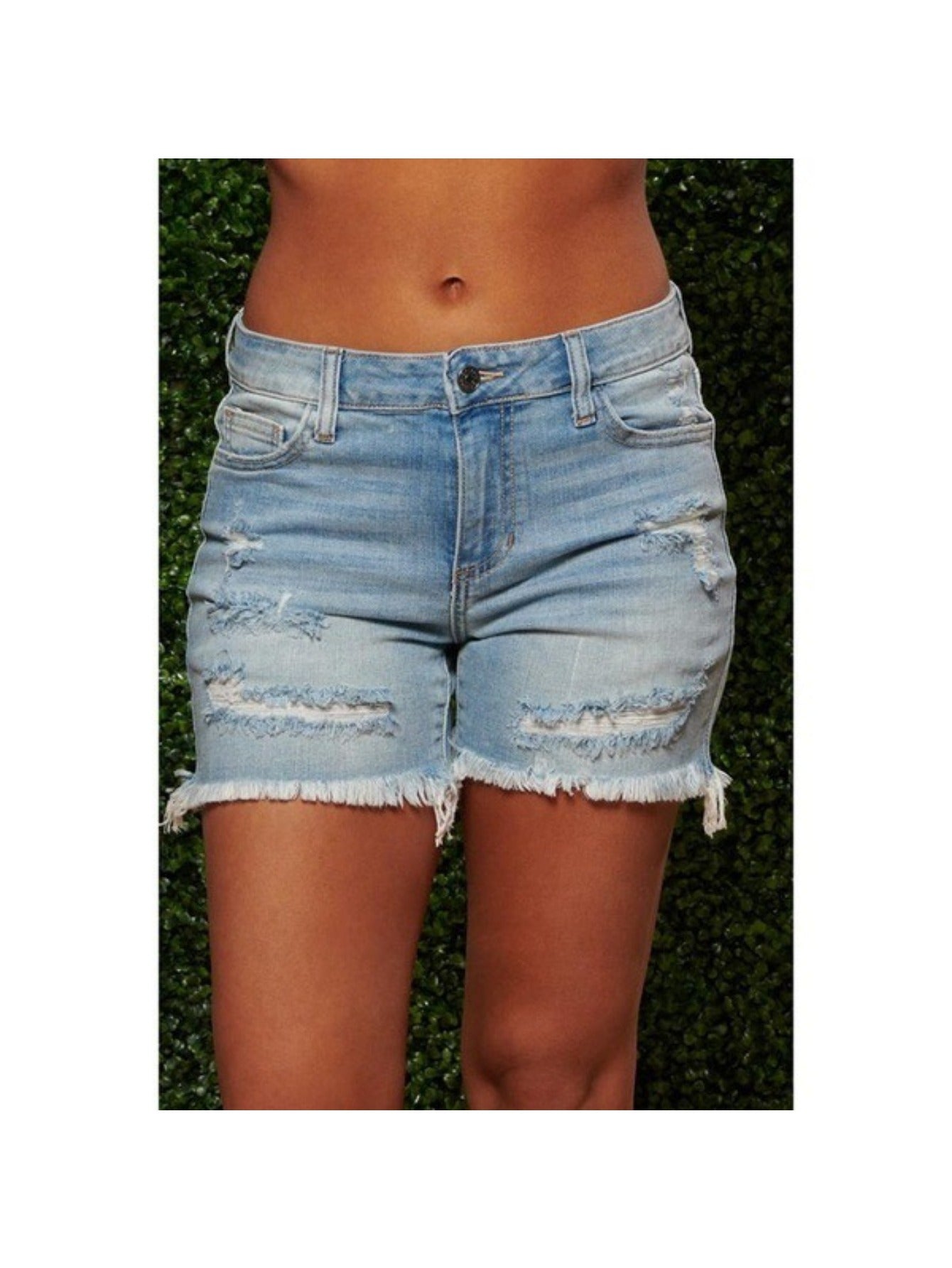 Distressed Fringe Denim Shorts Women'S - High Stretch Retro Summer Shorts with Raw Hem, Fashion Ripped Casual Bottoms for Trendy Outfits