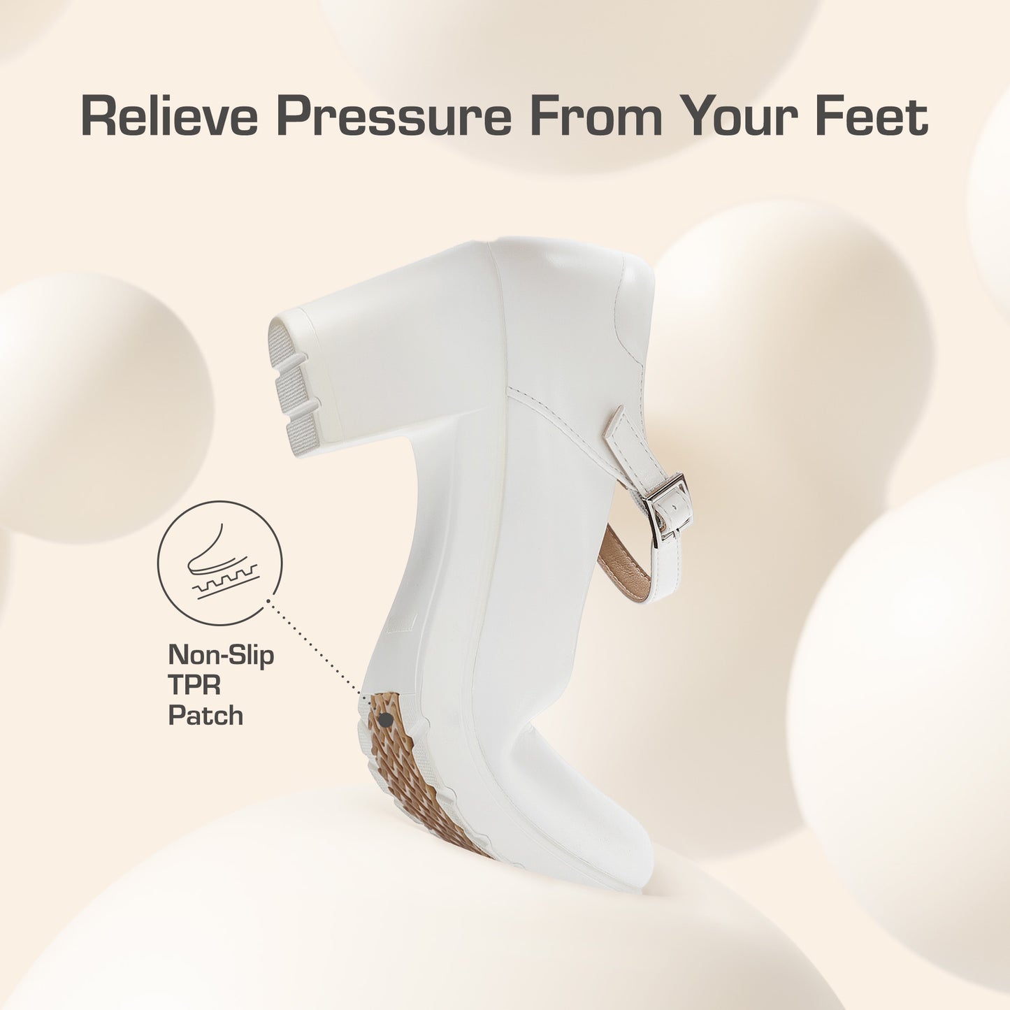Women's Chunky Low Block Heels Mary Jane Closed Toe Work Pumps Comfortable Round Toe Dress Wedding Shoes