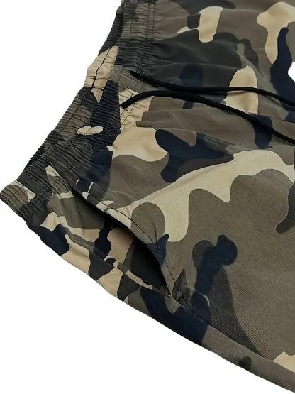 3pcs Set, Men's Fashionable and High-end Versatile Shorts, Loose Camouflage Seven Quarter Shorts, This Shorts Is the Perfect Choice as a Gift