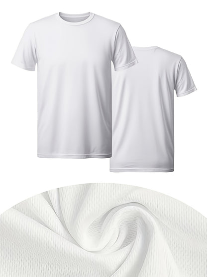 10pcs Men'S Quick Dry Breathable 100 Polyester Workout T Shirts Solid Color Crew - product view 12