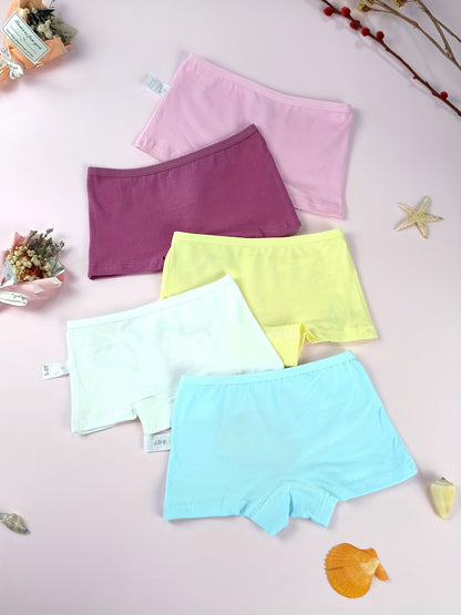 8pcs VIFINE Youngsters' Boxer Briefs - Soft, Cute, and Comfortable 95% Cotton Cartoon Underwear for Little Girls, Random Colors, Randomly Selected, Youngsters' Underwear | Playful Design | Stretchy Fabric