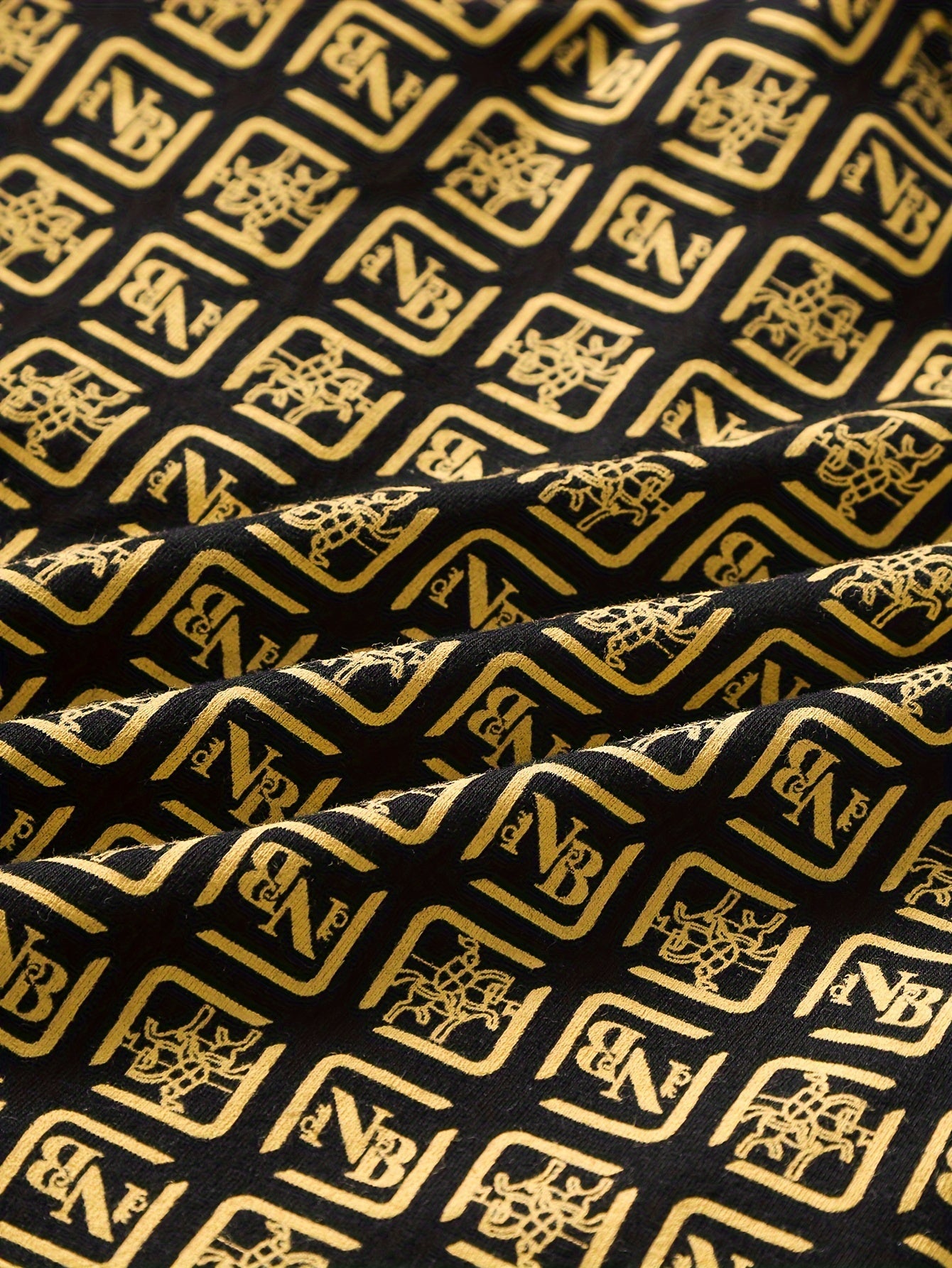 8pcs Luxury Men's Boxer Briefs - Golden Greek Letter Print, High Stretch Fabric, Breathable & Comfortable for All Seasons, Ideal for Spring & Summer, Comfortable Wear|Elastic Waistband|Breathable Fabric