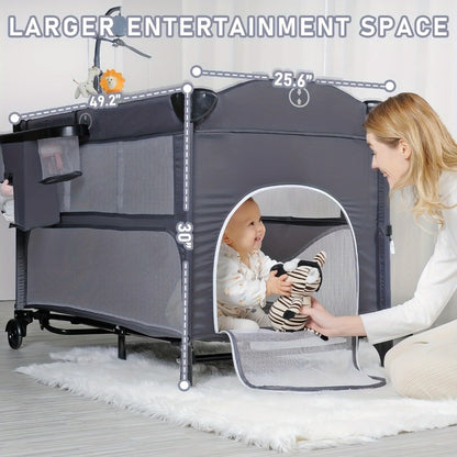 Baby Bassinet - Foldable 5in1 SleeperBeside Crib