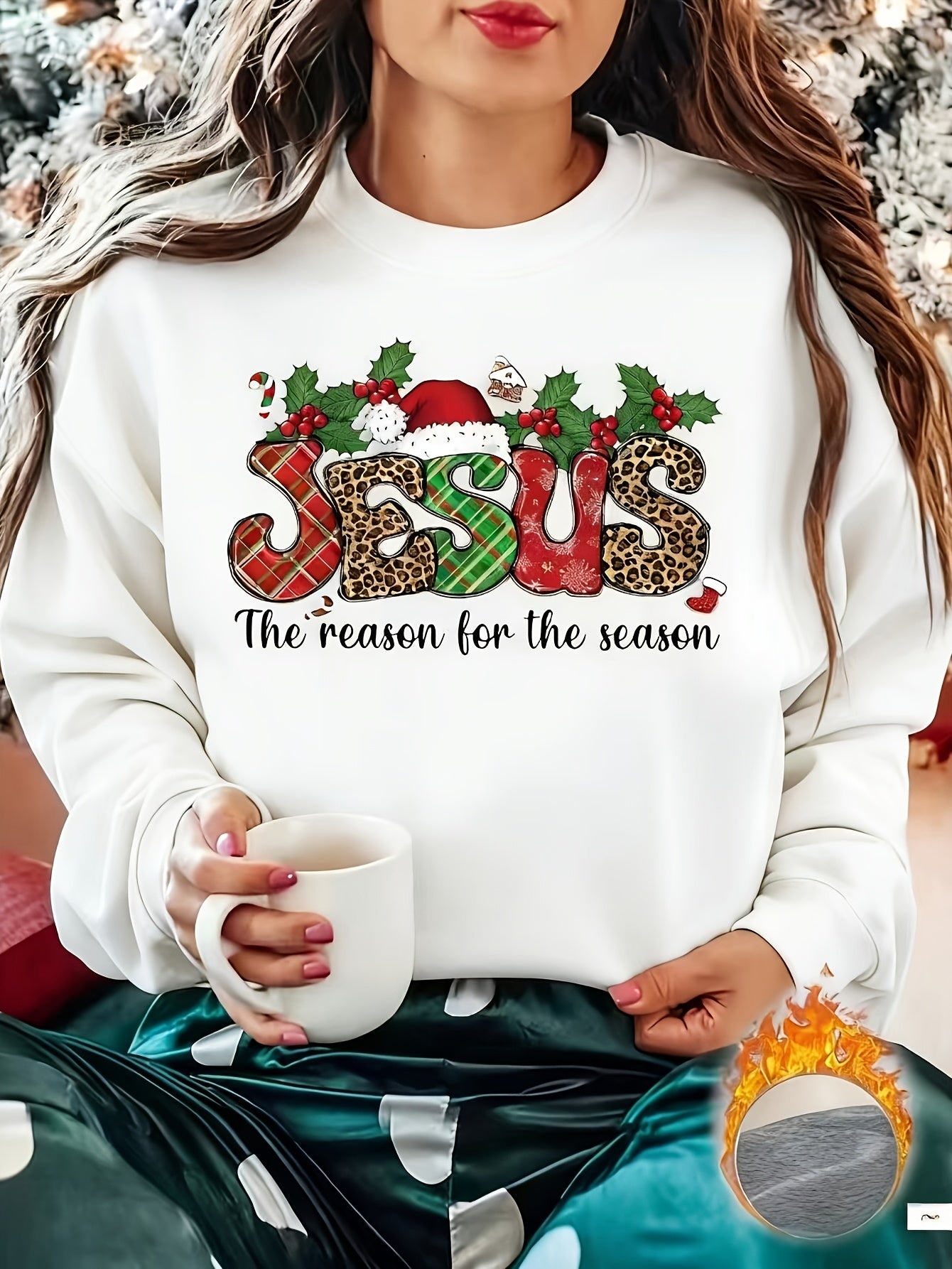 Women'S Hoodie with Christmas Design, Casual Crew Neck Sweatshirt for Winter And Autumn, Apparel for Women