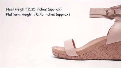 Women'S Open Toe Buckle Ankle Strap Platform Wedge Mid Heels Sandals Stylish and Comfortable and Fashion Shoes Fashion Outdoor Shoes Quick On and Off Suitable for different occasions