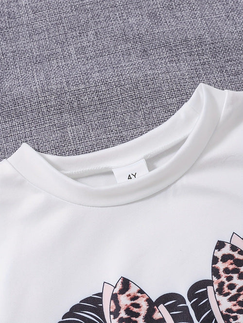 Girls' Casual Outfit Set - Short Sleeve Spring