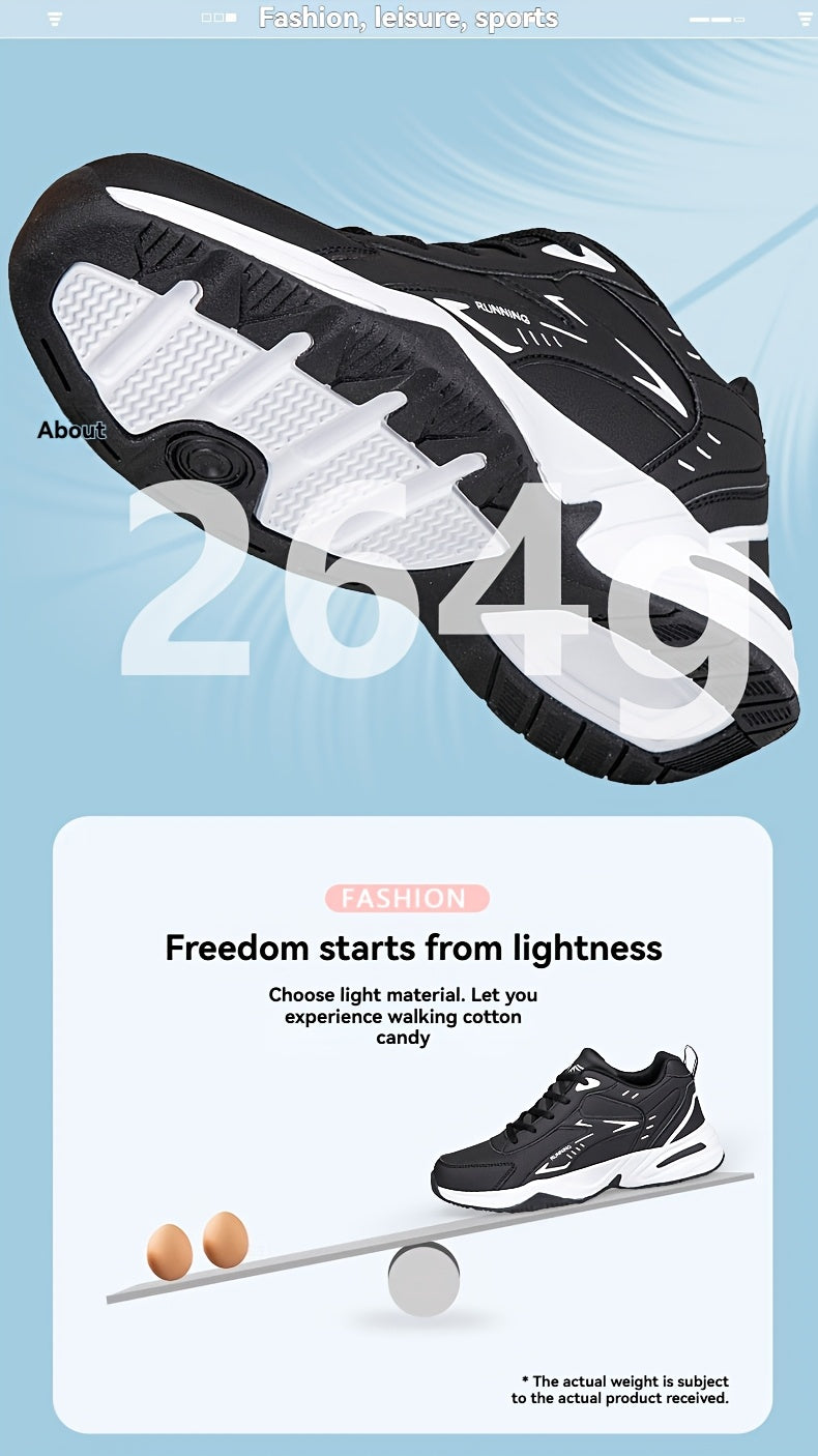 Men's Height-Increasing Sneakers Suitable for Teenagers & Students - Lightweight Upper & MD Sole, Low-Top Round Toe Sneakers for, Sports, Outdoor, Casual Wear - Large Size Comfortable Lace-Up