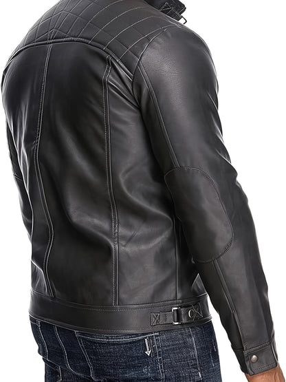 Men'S Lightweight Faux Leather Motorcycle Jacket Black, Coats For Men, Mens Coats, Motorcycle Riding Gear, Motorcycle Stuff, Biker Stuff, Men'S Coats, Motorcycle Clothes, Biker Gear, Jaket Mens, Veste En Cuir Homme, Motorcycle Apparel, Motorcycle Clothing