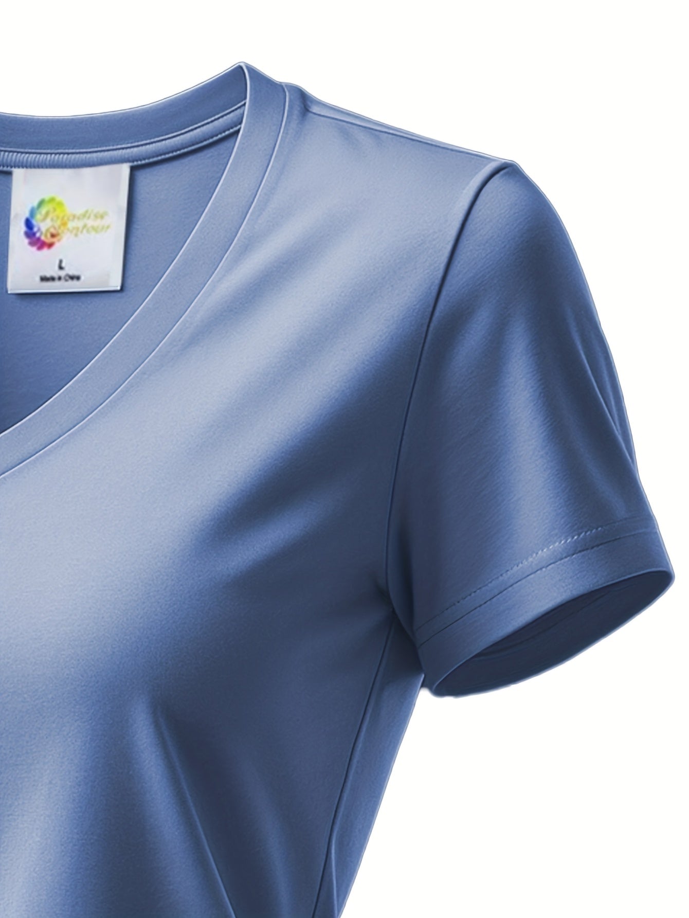 Women'S Soft V-Neck Sports T-Shirt, Cool And Breathable, - Quick-Dry Fabric, Designed for Outdoor Workouts, Comfortable And Versatile Fitness Wear Suitable for Everyday Exercise