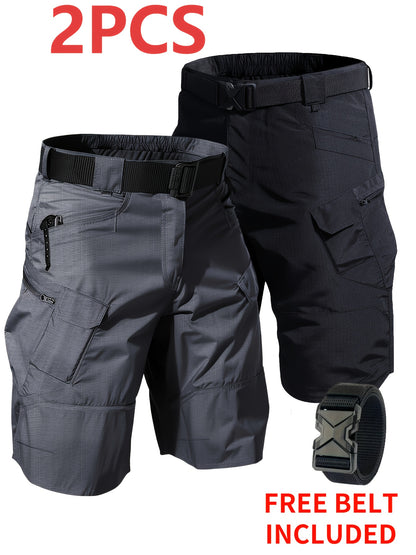 Men's Black+gray Polyester Shorts - product view 4
