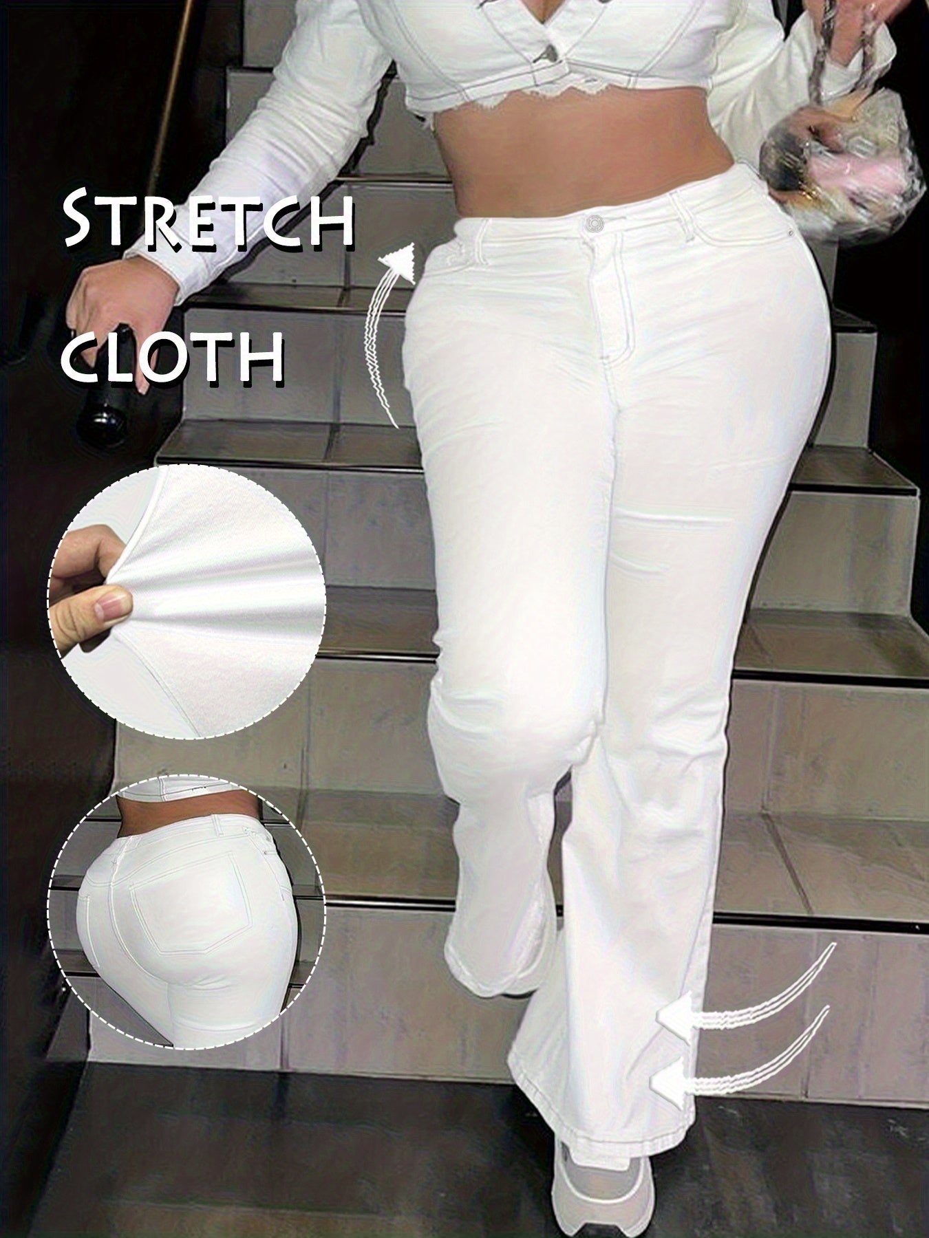 Dark Blue Denim Pants - product view 3