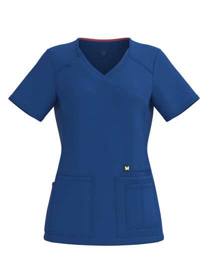 PandaFlex 4 Way Stretch Women Scrub Set Modern Fit V-Neck Top & Multi Pocket Pants 3371