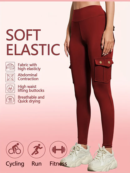 One Pair Of Women'S Slim Work Pants, With Multi-functional Pockets, High Elasticity. Aids In Tightening The Buttocks And Abdomen. Airtight Pants. Suitable For Outdoor, Home Use, Commuting, And Local Warehouse Direct Delivery.