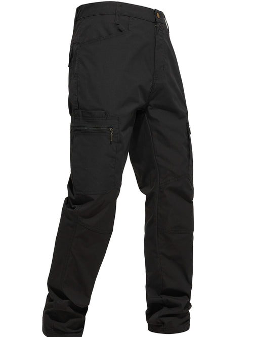 Solid Casual Men's Outdoor Cargo Long Pants with Multi-pocket, Hiking Camping Fishing