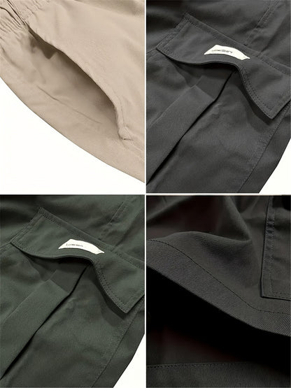 4pcs Men's Loose Fit Workwear Shorts with Large Pocket & 5-Pocket - Casual Athletic Outdoor Shorts Suitable for Gym, Basketball,, Summer Training Pants