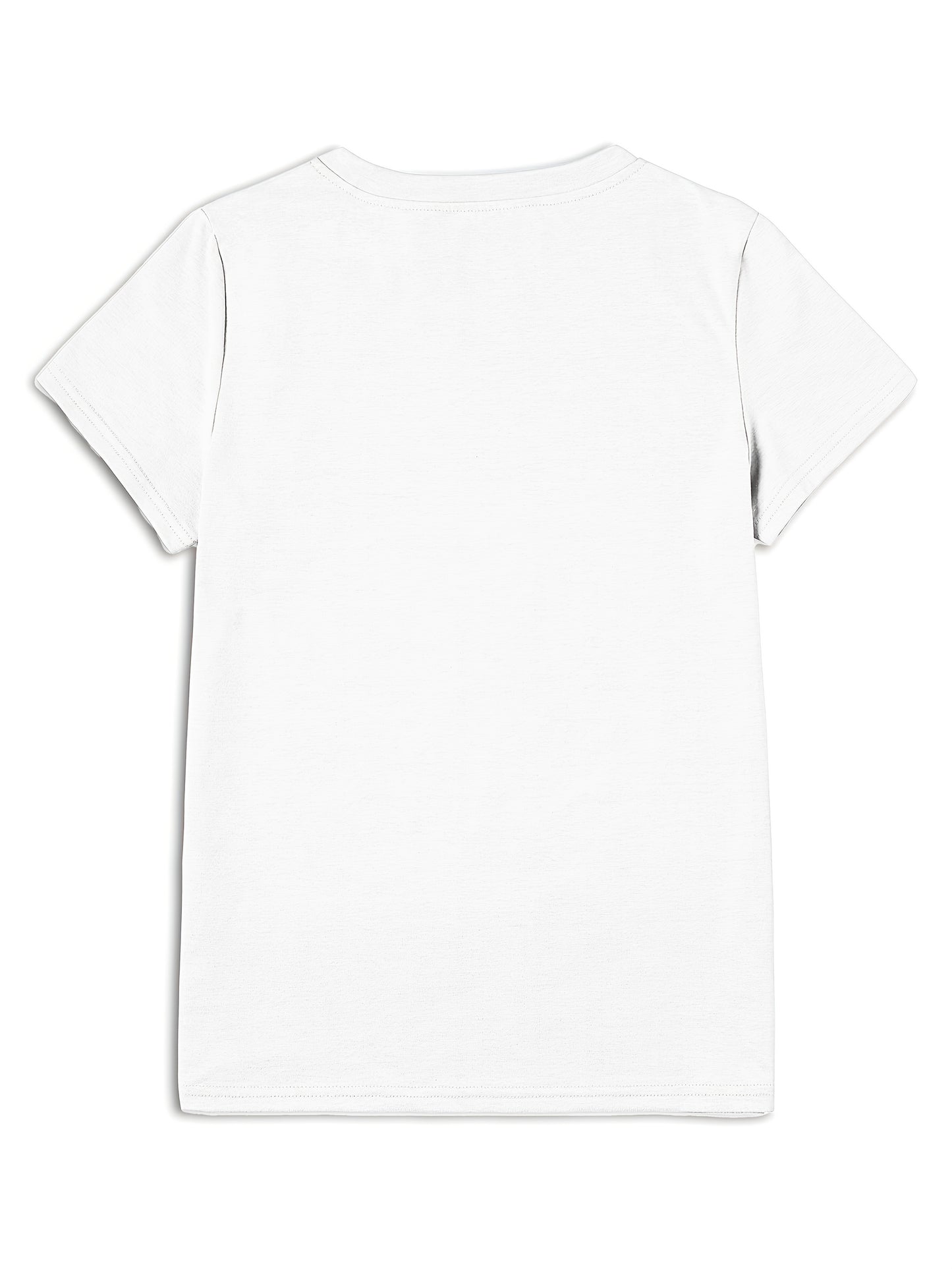 Whimsical "It's Okay, I'm Fine, Everything's Fine" Women's Cat Print T-shirt - Light Blue, Casual Version, Round Neck, Short Sleeve, Polyester, Machine Washable