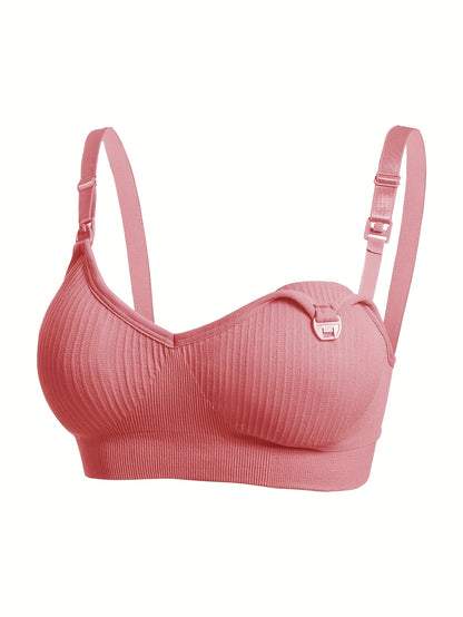 3 pcs of Pregnant Women Breastfeeding Underwear Breastfeeding Bra Open-Button Multi-Color Bra for Postpartum Comfort During Pregnancy