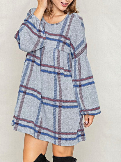 Light Grey Polyester Ruffle Tiered Dress - product view 29