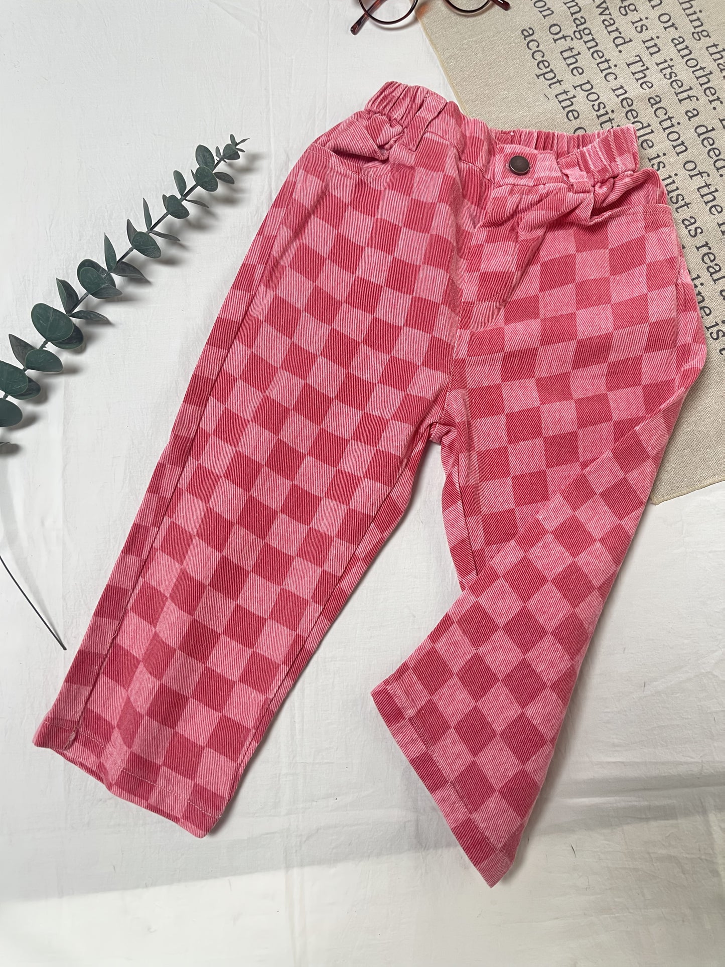 2024 Autumn Winter New Collection Boys And Girls Korean Easy Japanese Trendy Fashion Plaid Long Pant, for Outdoor