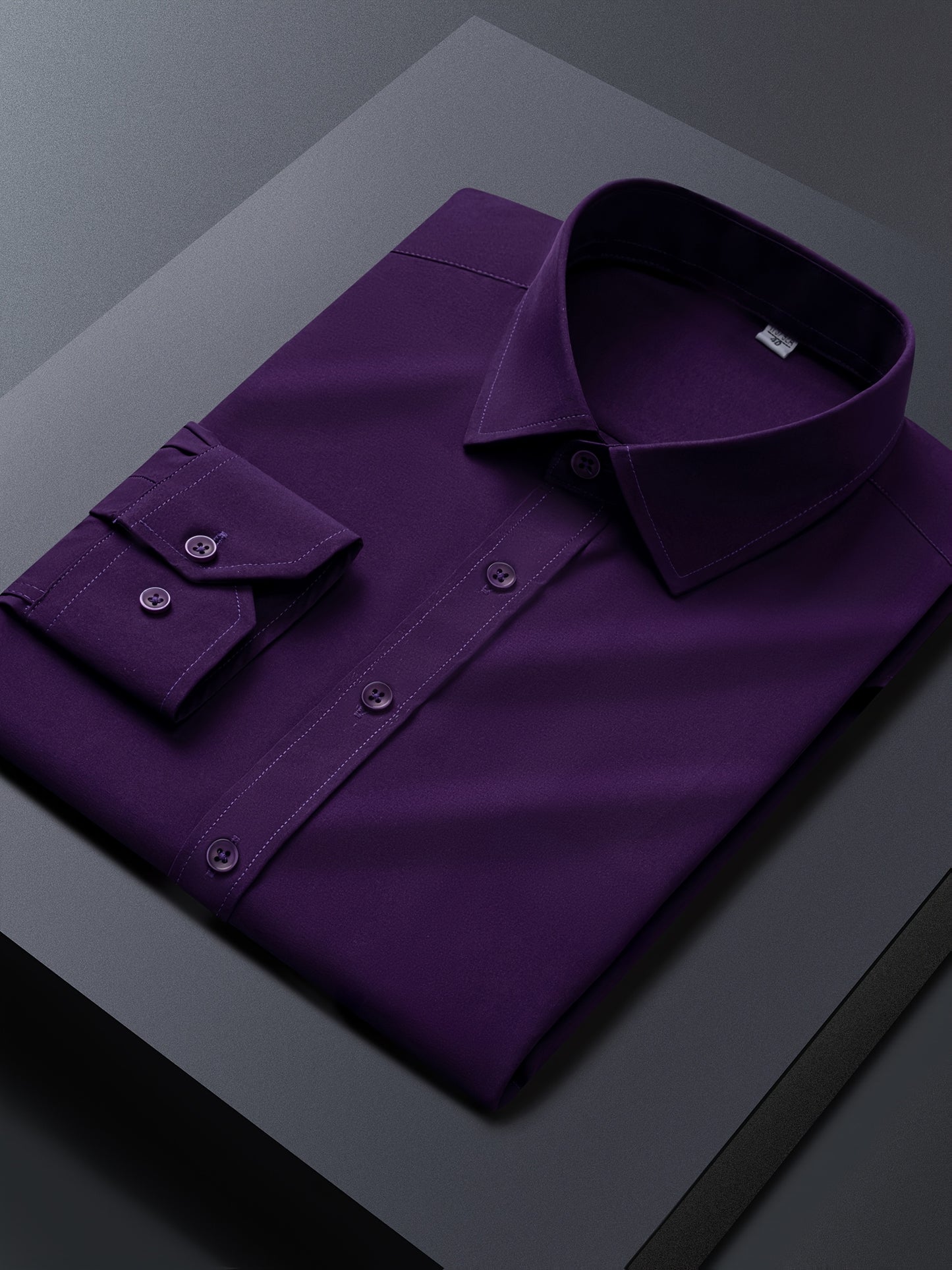 Men'S Long-Sleeve Button-Up Shirt Suitable for Semi-Formal Occasions in Spring And Summer Business Settings