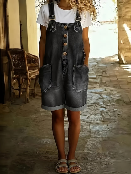 Women's Black Denim Shorts - product view 9