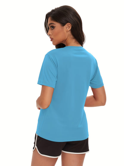 5 Pack Women' Quick-Dry S - Short Sleeve Tees Suitable for,,,, Swimming, & Outdoor, Crew Neck Solid Color Spring/Summer