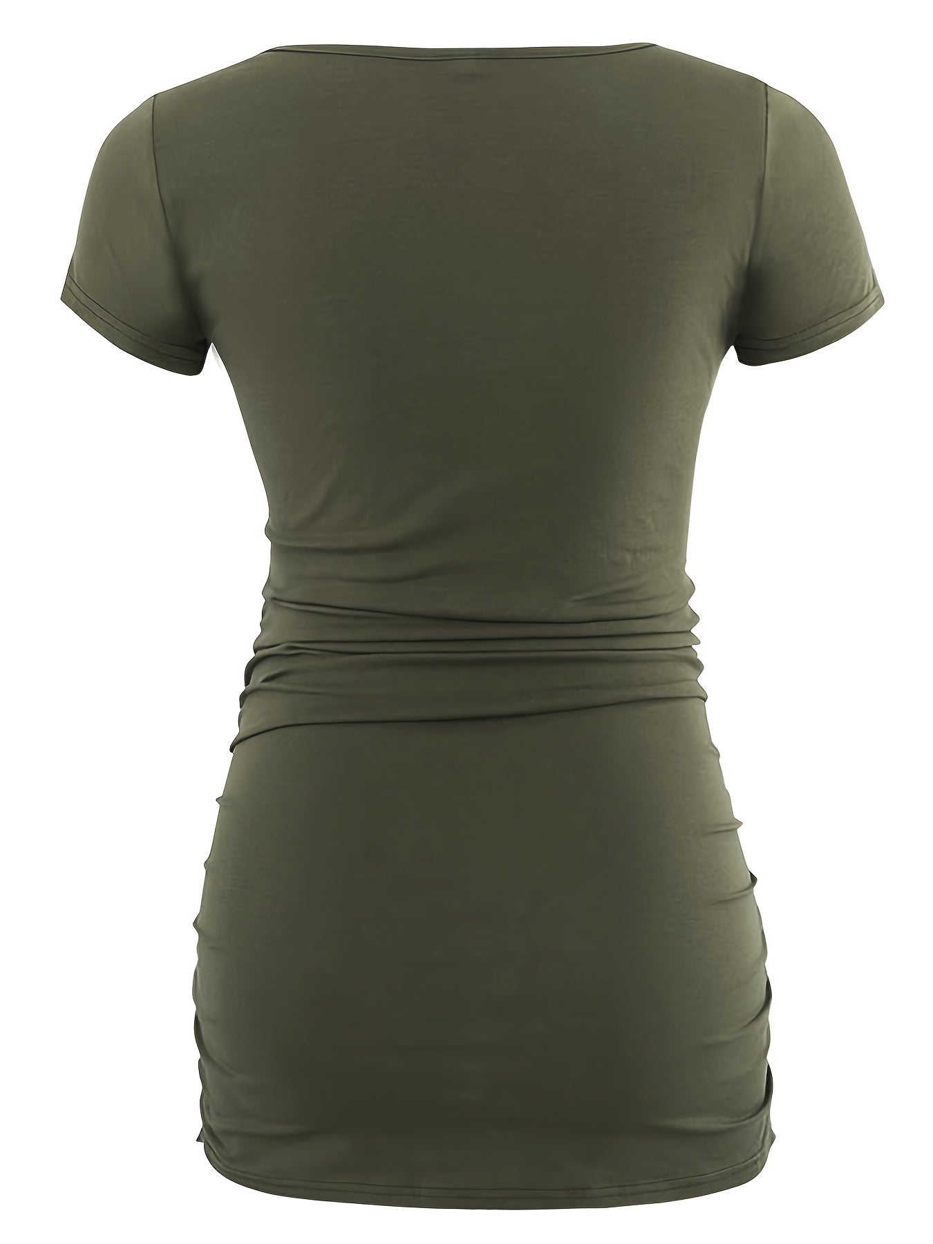 Women's Maternity Classic Side Ruched T-Shirt Tops Mama Pregnancy Clothes