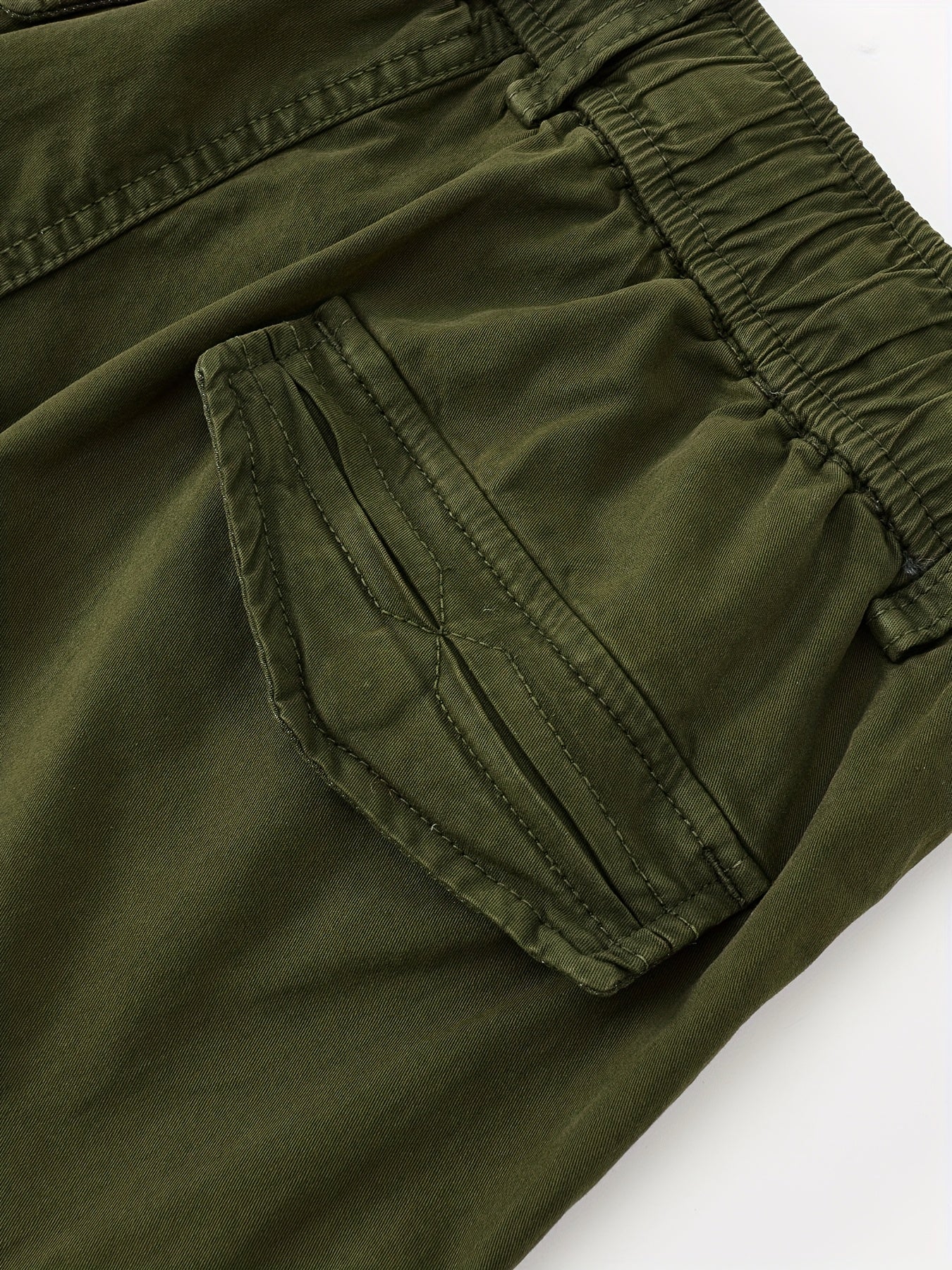 Men's Breathable Cotton Shorts with Multi-Pocket - Elastic Workwear Shorts Suitable for Outdoor,,, Casual Wear - Mid-Rise Pants with /Equipment Pockets