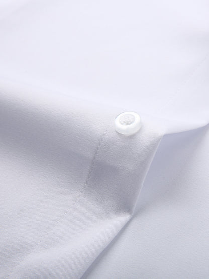 Men'S Long-Sleeve Shirt Made Of, Stretchy And Suitable for Business Attire, Wrinkle-Free Suit Shirt, Casual Short-Sleeve White Work Uniform