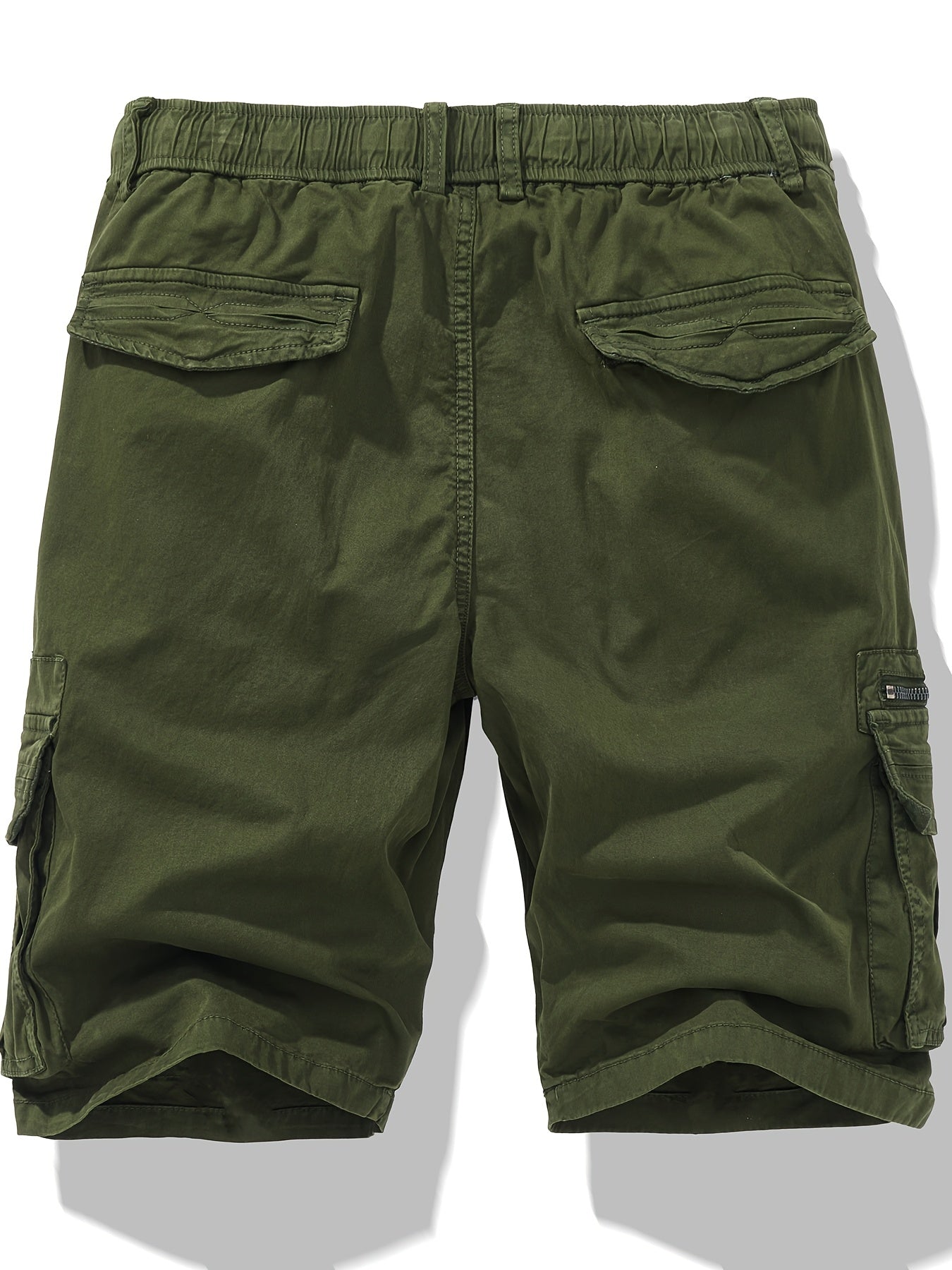 Men's Breathable Cotton Shorts with Multi-Pocket - Elastic Workwear Shorts Suitable for Outdoor,,, Casual Wear - Mid-Rise Pants with /Equipment Pockets