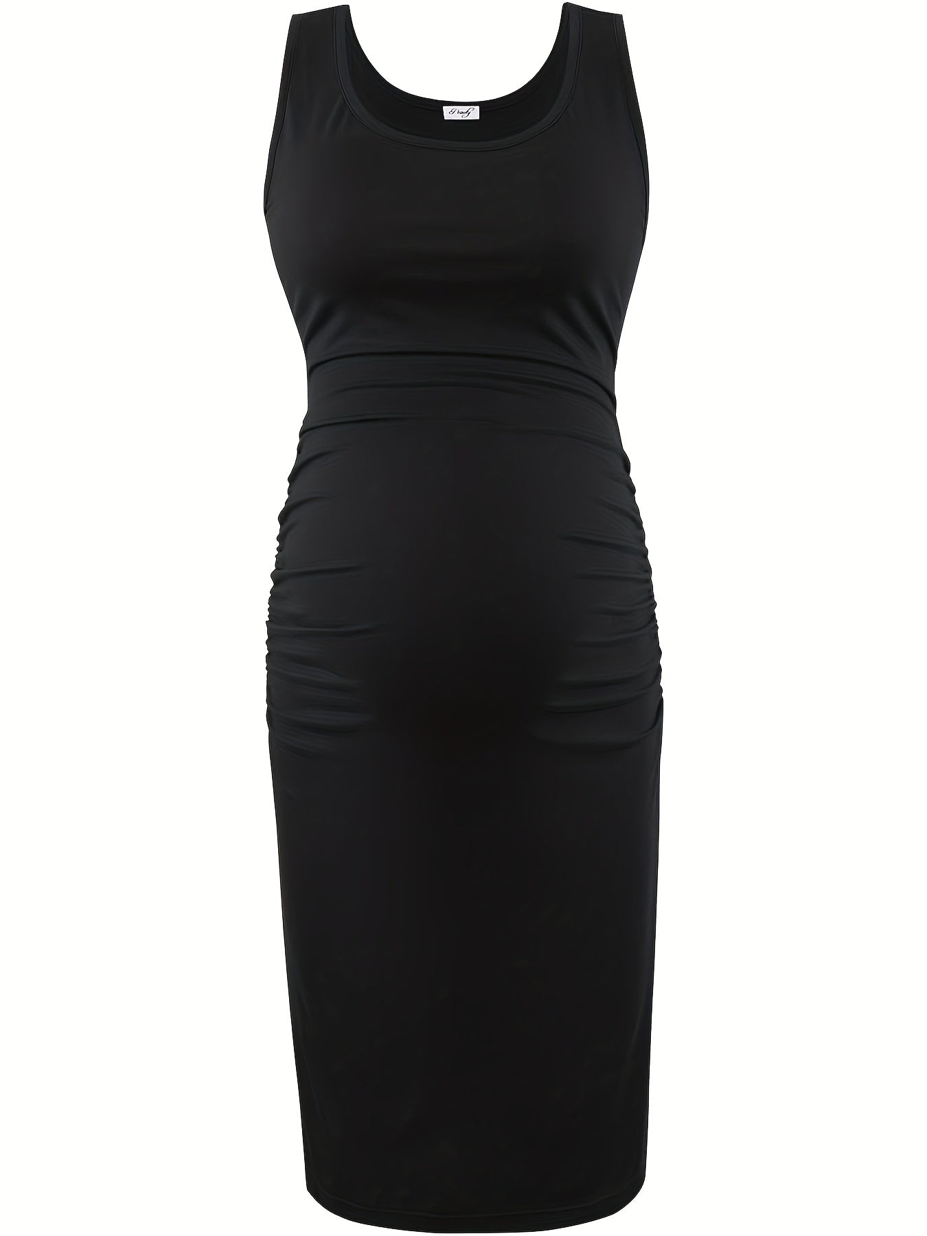 Women's Maternity Dresses for Daily Baby Shower Photography Short Sleeve Sleeveless Tank Dresses Side Ruching