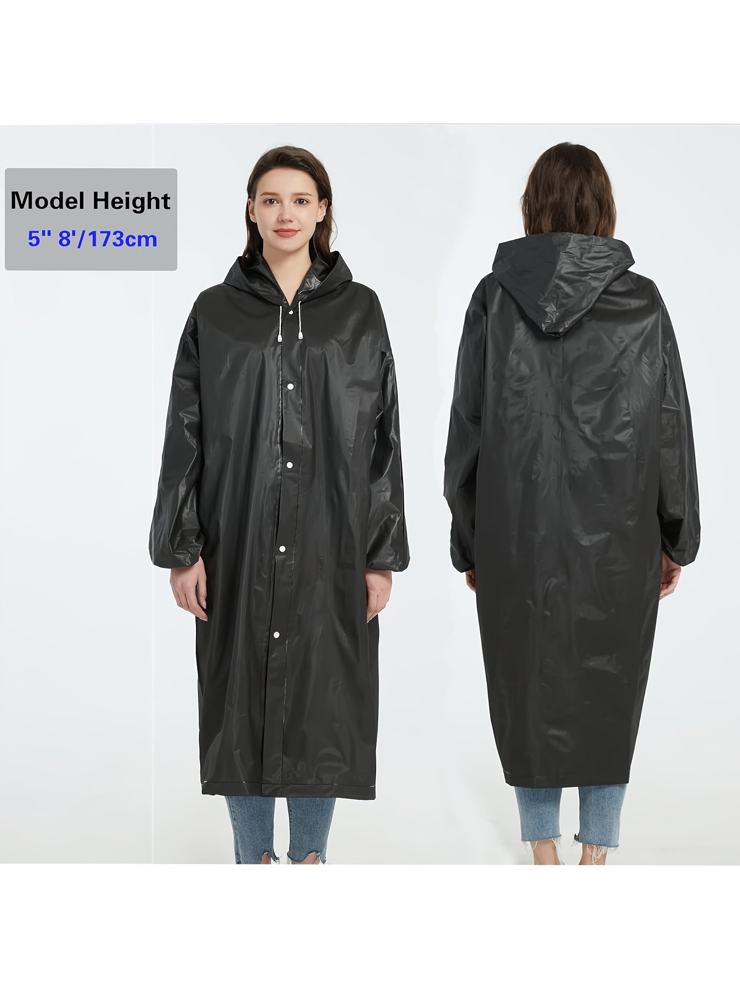 4pcs Reusable Adults Rain Ponchos Portable Raincoats For Women Men With Hood For - product view 13