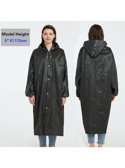 4pcs Reusable Adults Rain Ponchos Portable Raincoats For Women Men With Hood For - product view 13