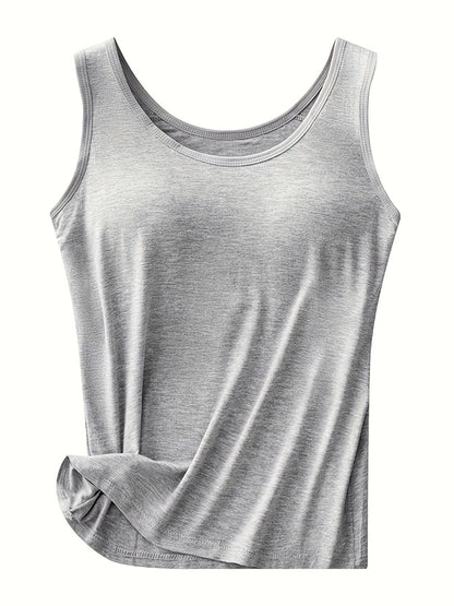 Women's Built-In Bra Camisoles - 3-Pack Wire-Free Padded