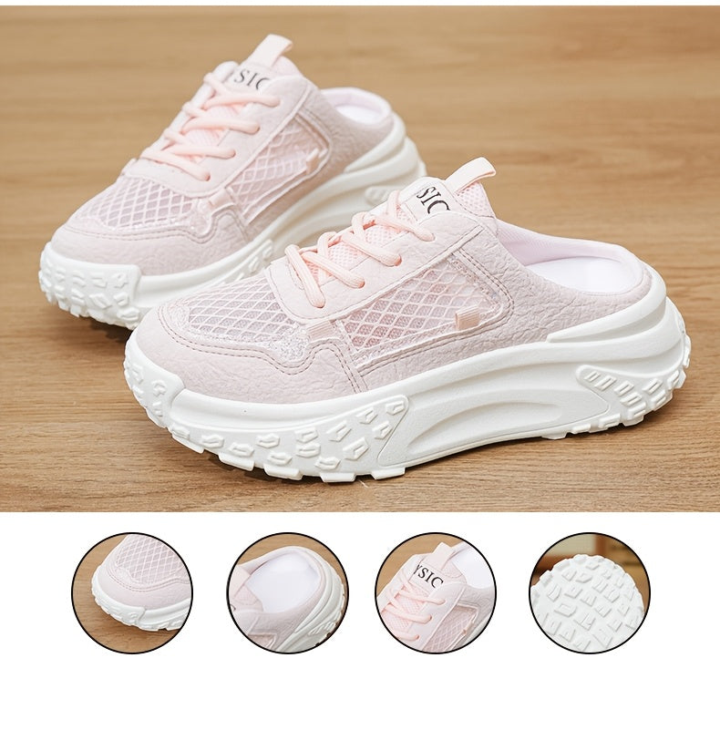 White Slippers Spring Sandals Women's Casual Shoes Simple Style Versatile Fashion Student Shoes Outdoor Outing Campus Style Pink