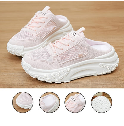 White Slippers Spring Sandals Women's Casual Shoes Simple Style Versatile Fashion Student Shoes Outdoor Outing Campus Style Pink