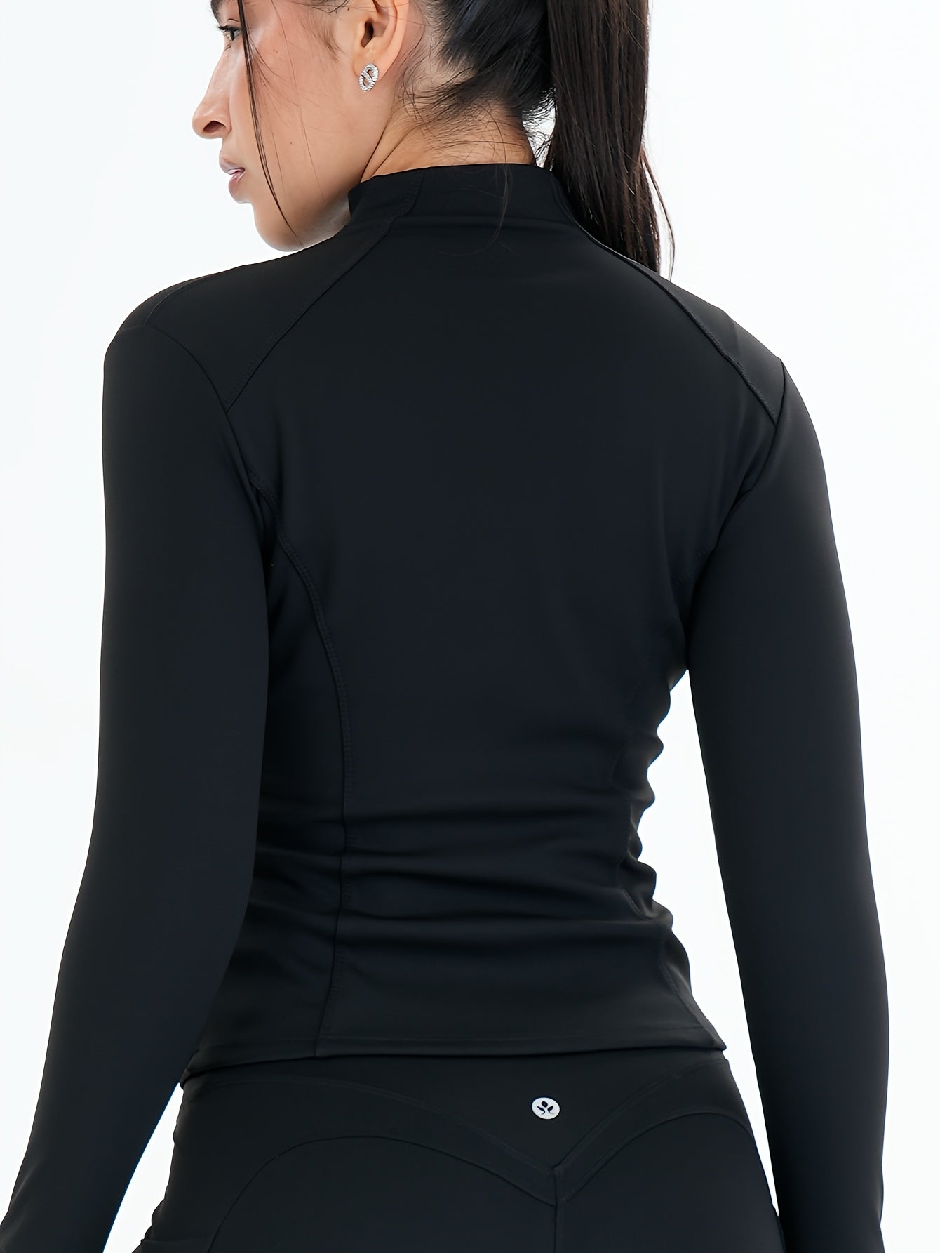 Workout Jackets for Women Full Zip Up Cropped Athletic Long Sleeve Lightweight Slim Fit Running Tops with Pockets