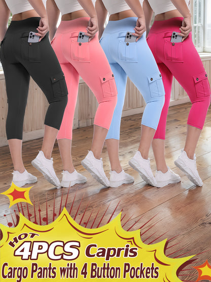 Women's Black/Pink/Blue/Rose Polyester High-Waist Leggings - product view 1