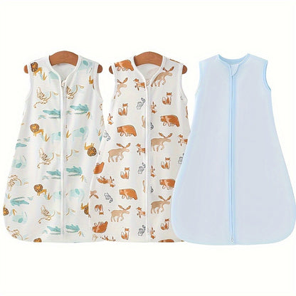 Baby Swaddle Sleep Sack Set - Two-Way Zipper Multipack