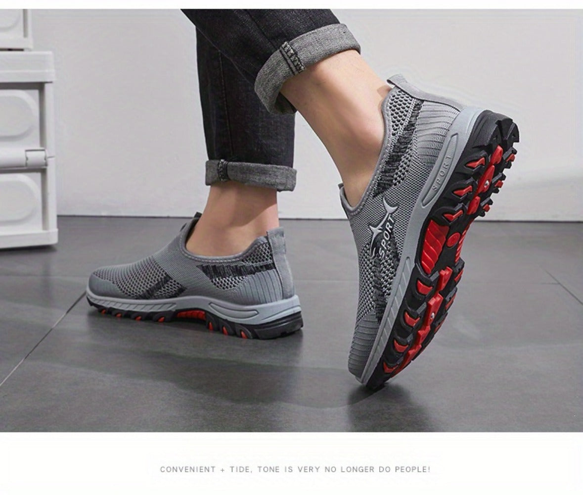 Men's Athletic Shoes - Breathable Comfort & Slip-On Ease