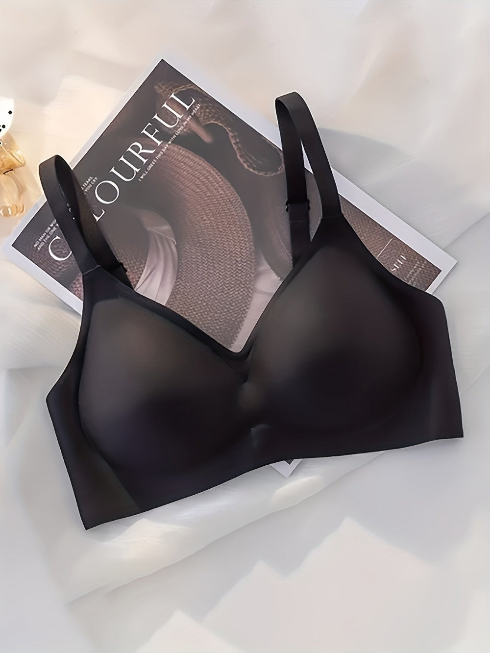 Women's Full-Coverage Wireless Bra - 3-Pack Fixed Padding, Everyday Support