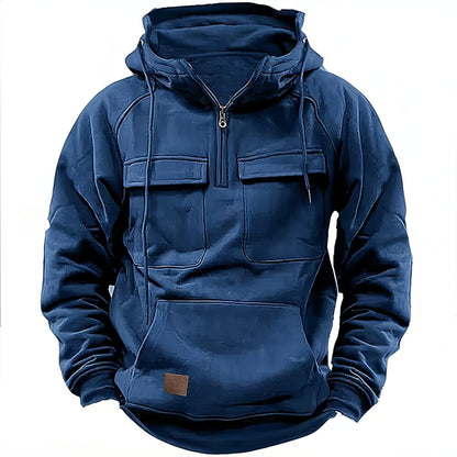 Men's Black Polyester Hoodie - product view 8