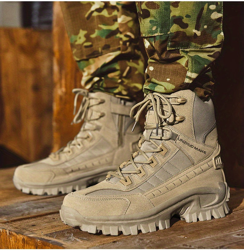 Men's Lightweight Durable High-Top Hiking & Tactical Boots - Multi-Scenario Boots for Outdoor Jungle Hiking & Operational Use. Slip-resistant And Long-lasting, They're Ideal for All-season Outdoor Hiking, Hunting Gear, And Adventure Travel.