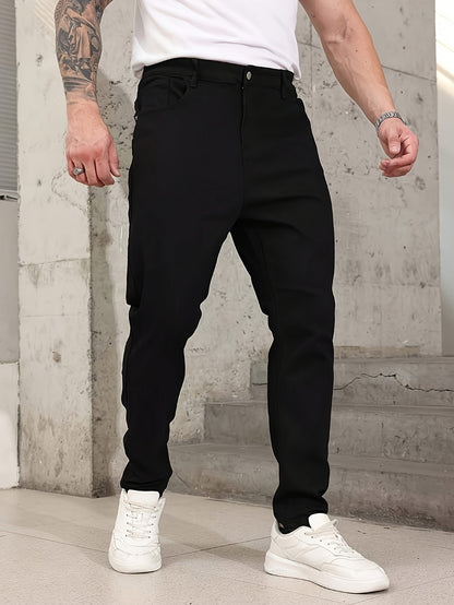Men's Straight Leg Jeans - Black Denim Clean Finish Everyday 184677