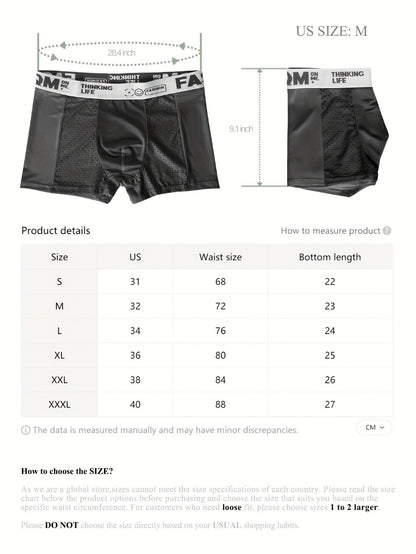 4-Pack Men's Boxer Briefs - Breathable Stretch Mesh