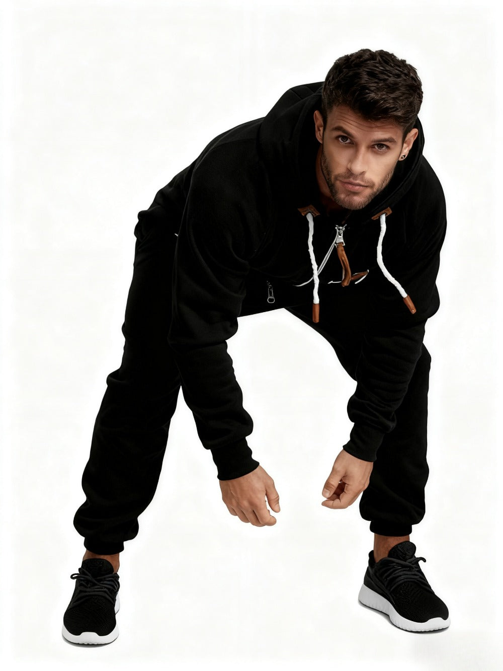 Men's Hooded Coveralls - Full-Zip One-Piece Design Style 4757