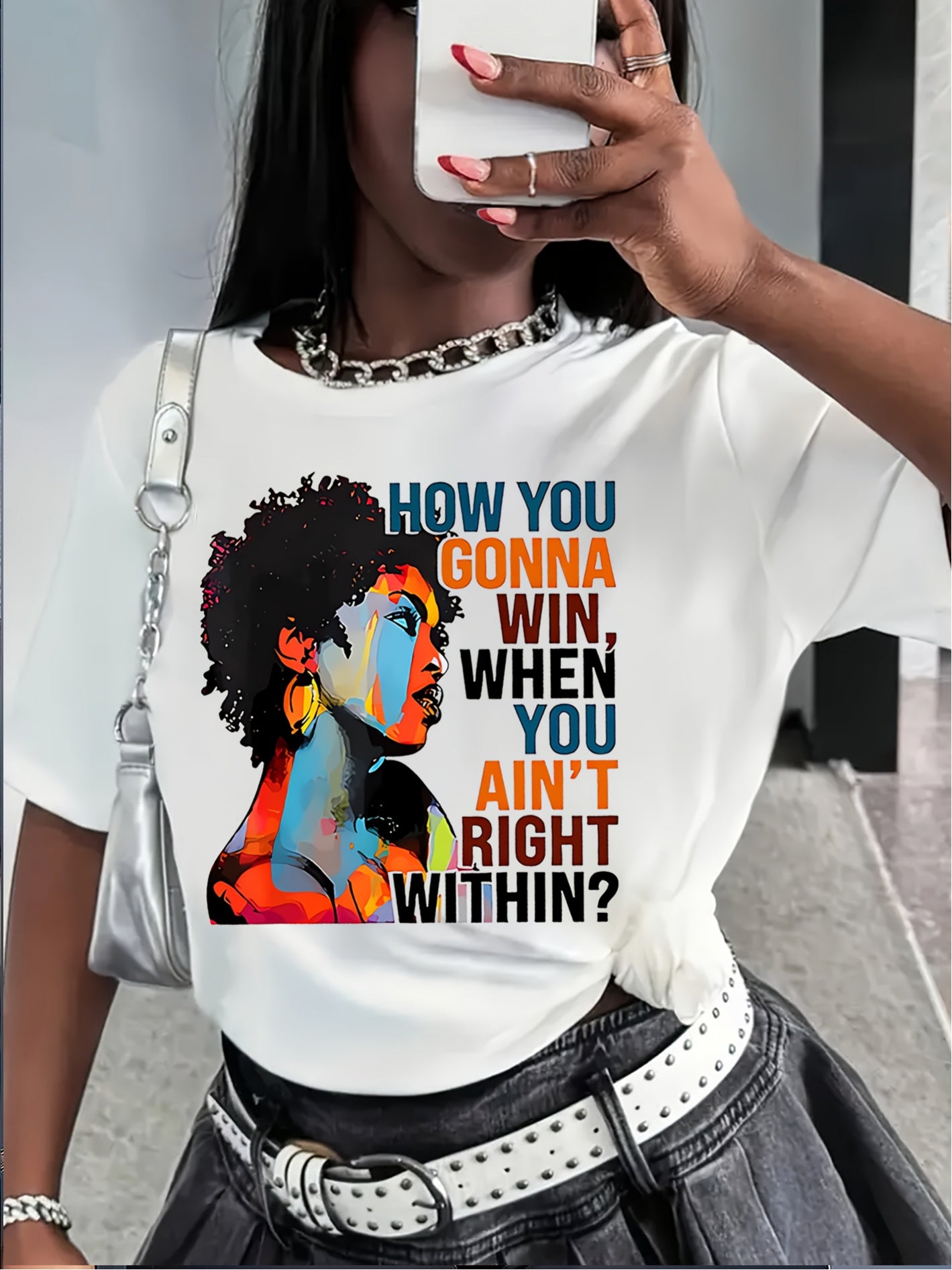 Colorful Graphic Print Casual Round Neck Women'S Short Sleeve Top | Spring/Summer/Fall Season, Crew Neck, Short Sleeve, Pullover Style